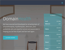 Tablet Screenshot of domainhealth.com.au